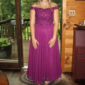 Clarisse Off the Shoulder Corset Prom Dress